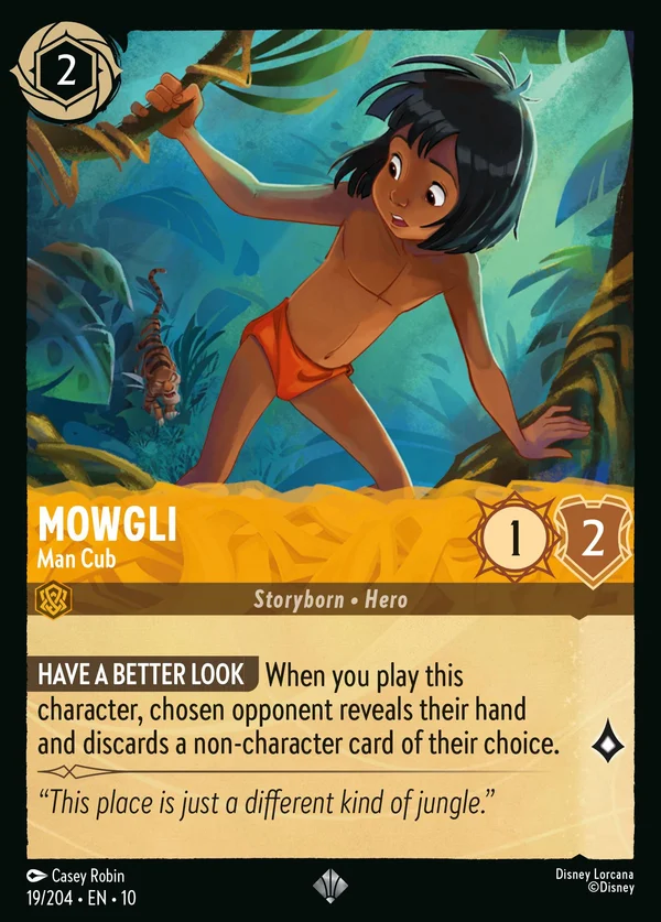 Mowgli - Man Cub — Disney Lorcana Character card from Whispers in the Well