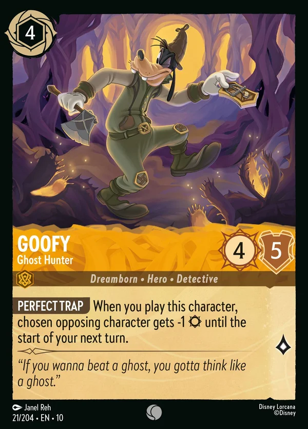 Goofy - Ghost Hunter — Disney Lorcana Character card from Whispers in the Well