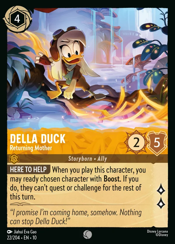 Della Duck - Returning Mother — Disney Lorcana Character card from Whispers in the Well
