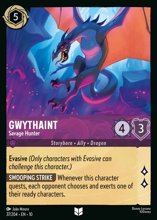 Gwythaint - Savage Hunter — Disney Lorcana Character card from Whispers in the Well