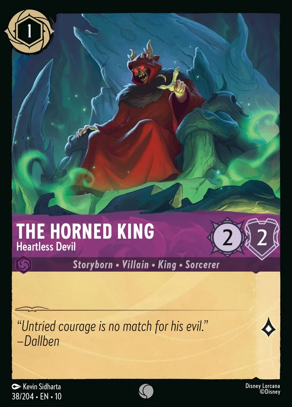 The Horned King - Heartless Devil — Disney Lorcana Character card from Whispers in the Well