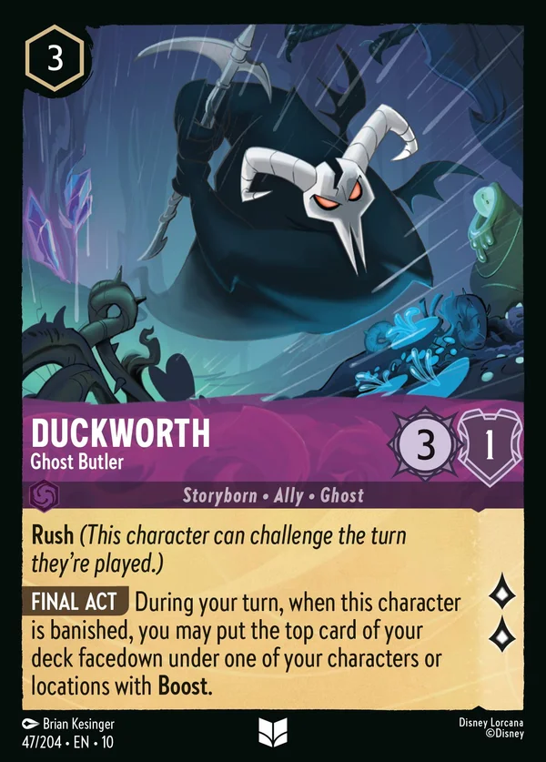 Duckworth - Ghost Butler — Disney Lorcana Character card from Whispers in the Well