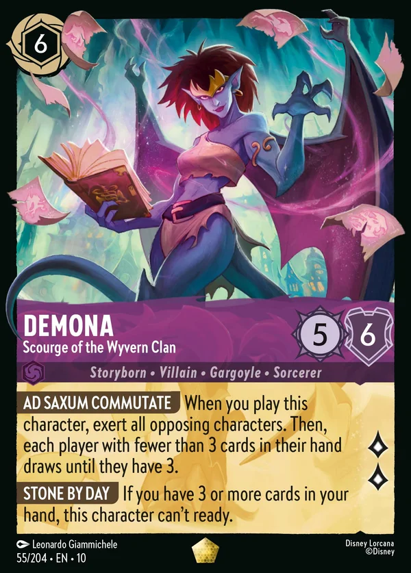 Demona - Scourge of the Wyvern Clan — Disney Lorcana Character card from Whispers in the Well