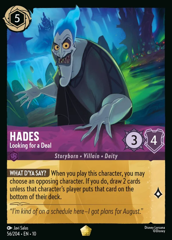 Hades - Looking for a Deal — Disney Lorcana Character card from Whispers in the Well