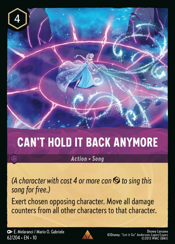 Can't Hold It Back Anymore — Disney Lorcana Action card from Whispers in the Well