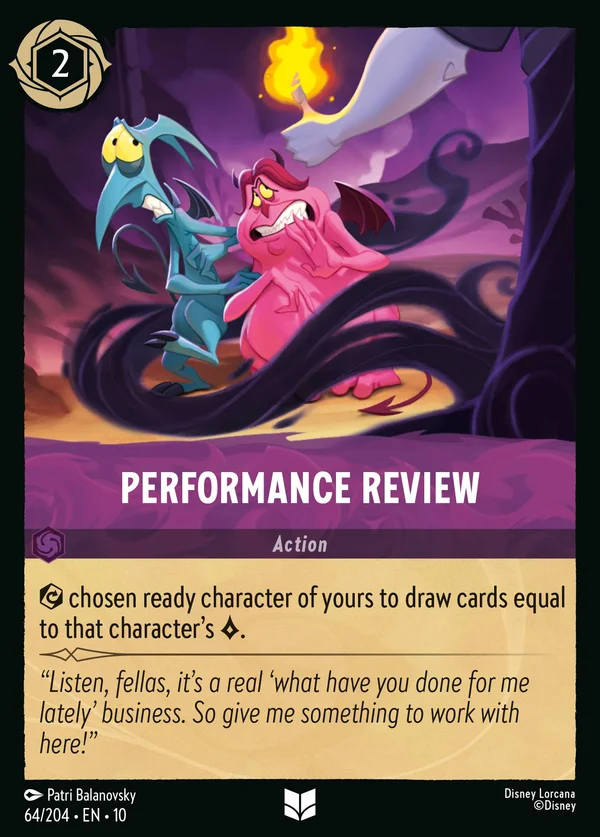 Performance Review — Disney Lorcana Action card from Whispers in the Well