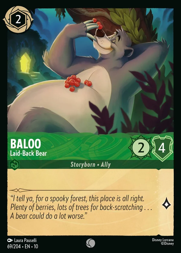 Baloo - Laid-Back Bear — Disney Lorcana Character card from Whispers in the Well