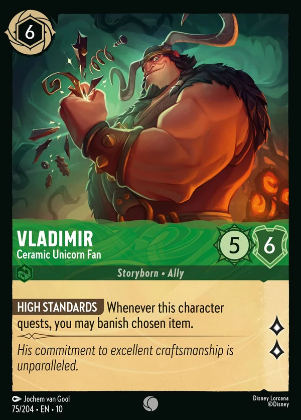 Vladimir - Ceramic Unicorn Fan — Disney Lorcana Character card from Whispers in the Well