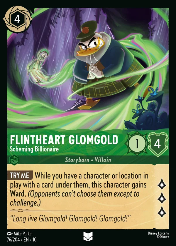 Flintheart Glomgold - Scheming Billionaire — Disney Lorcana Character card from Whispers in the Well