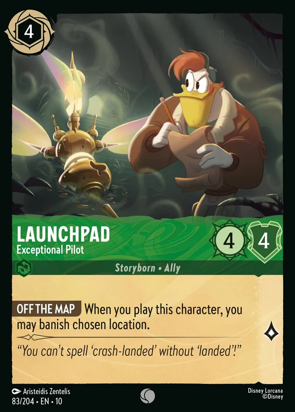 Launchpad - Exceptional Pilot — Disney Lorcana Character card from Whispers in the Well