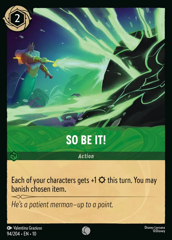 So Be It! — Disney Lorcana Action card from Whispers in the Well