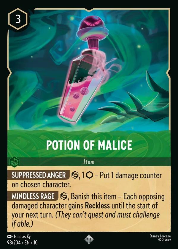 Potion of Malice — Disney Lorcana Item card from Whispers in the Well