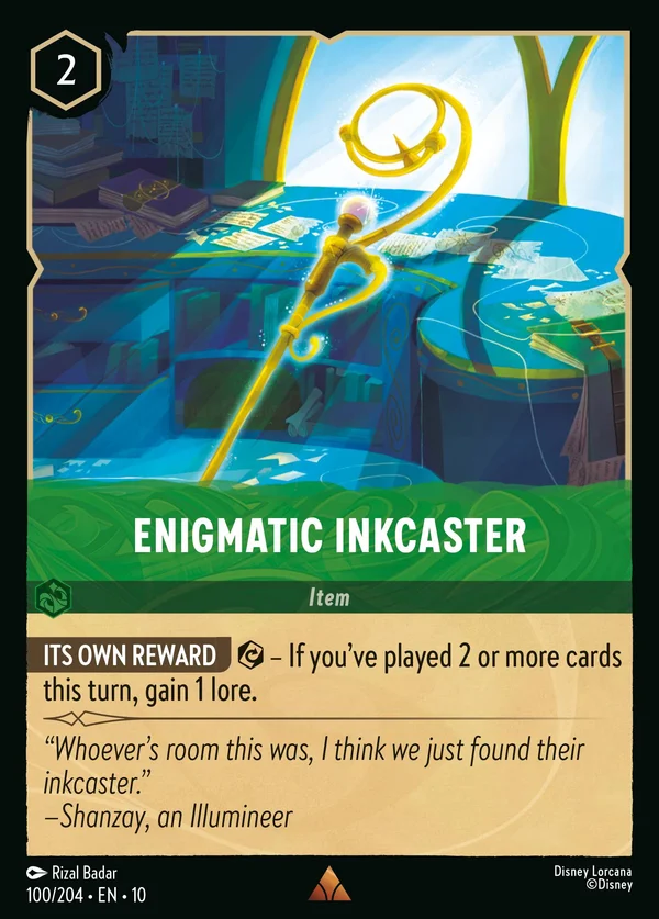 Enigmatic Inkcaster — Disney Lorcana Item card from Whispers in the Well