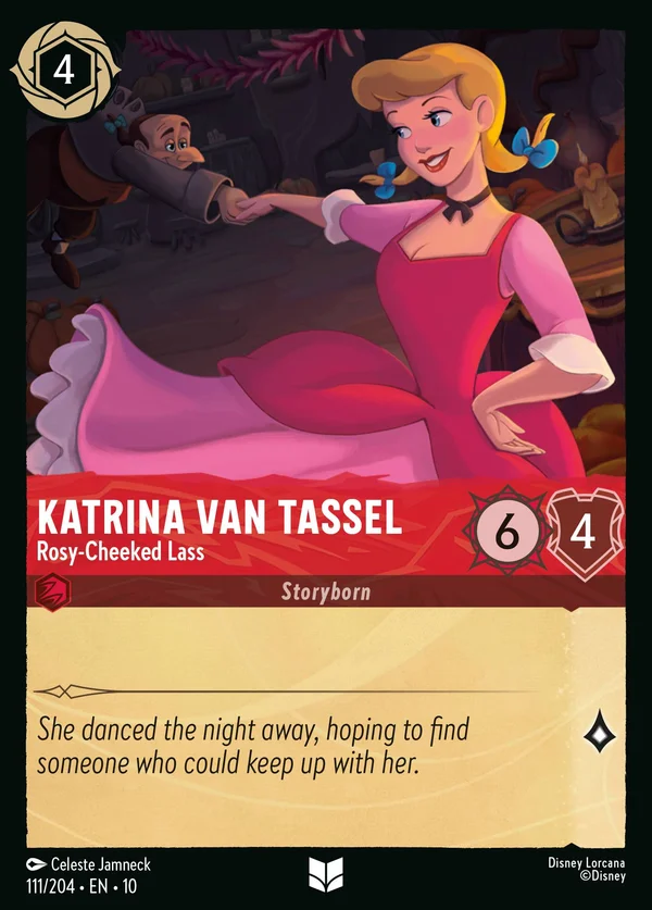 Katrina Van Tassel - Rosy-Cheeked Lass — Disney Lorcana Character card from Whispers in the Well