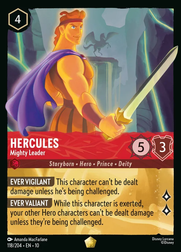 Hercules - Mighty Leader — Disney Lorcana Character card from Whispers in the Well