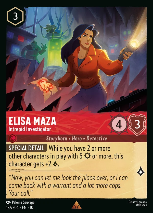 Elisa Maza - Intrepid Investigator — Disney Lorcana Character card from Whispers in the Well