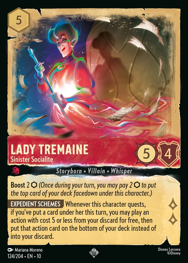 Lady Tremaine - Sinister Socialite — Disney Lorcana Character card from Whispers in the Well