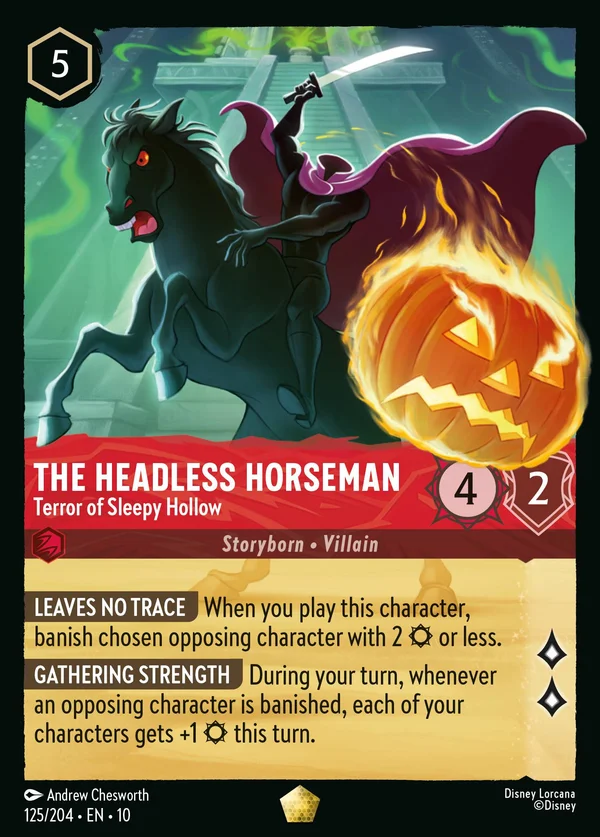 The Headless Horseman - Terror of Sleepy Hollow — Disney Lorcana Character card from Whispers in the Well