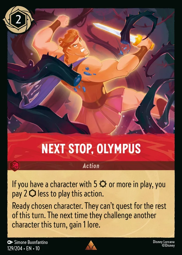 Next Stop, Olympus — Disney Lorcana Action card from Whispers in the Well