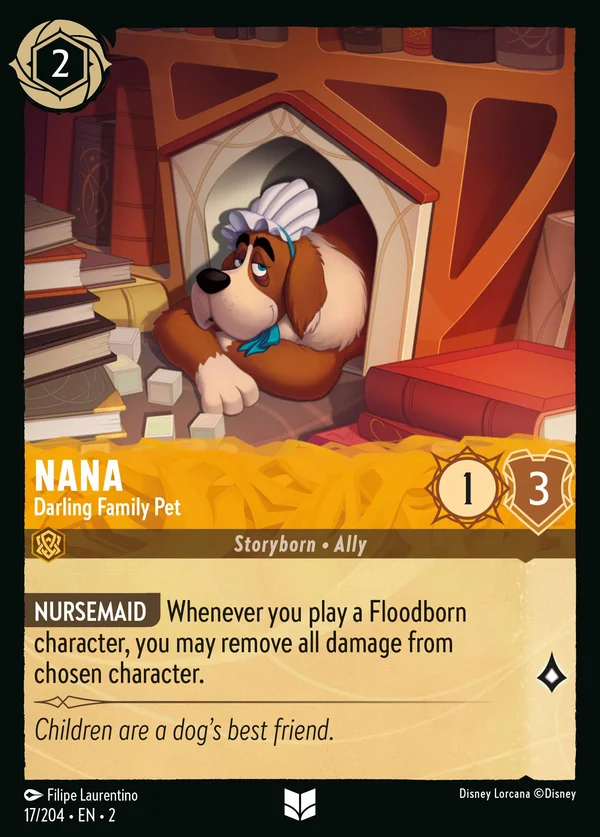 Nana - Darling Family Pet — Disney Lorcana Character card from Rise of the Floodborn