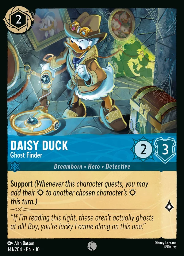 Daisy Duck - Ghost Finder — Disney Lorcana Character card from Whispers in the Well