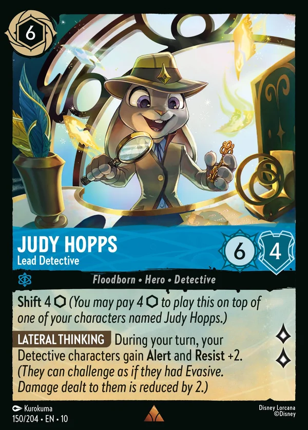 Judy Hopps - Lead Detective — Disney Lorcana Character card from Whispers in the Well