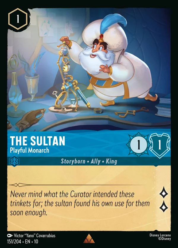The Sultan - Playful Monarch — Disney Lorcana Character card from Whispers in the Well