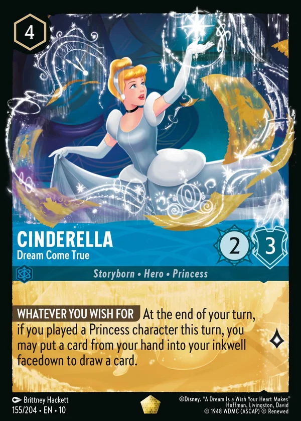 Cinderella - Dream Come True — Disney Lorcana Character card from Whispers in the Well