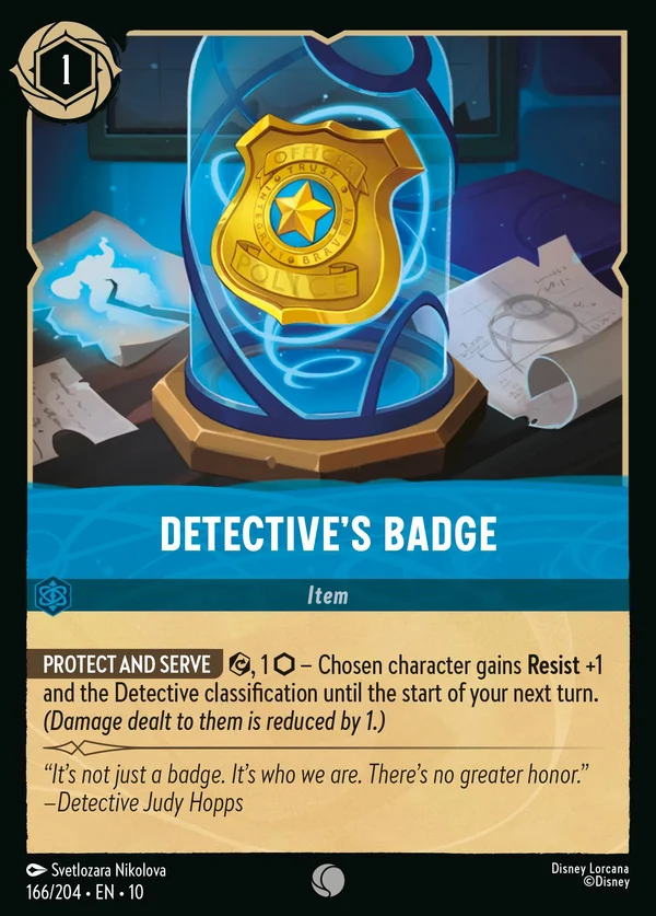 Detective's Badge — Disney Lorcana Item card from Whispers in the Well