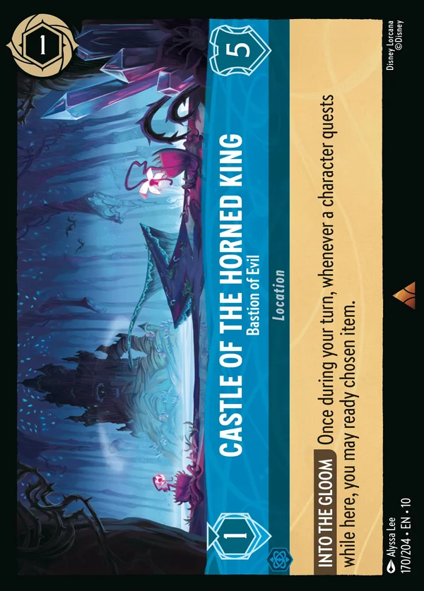 Castle of the Horned King - Bastion of Evil — Disney Lorcana Location card from Whispers in the Well
