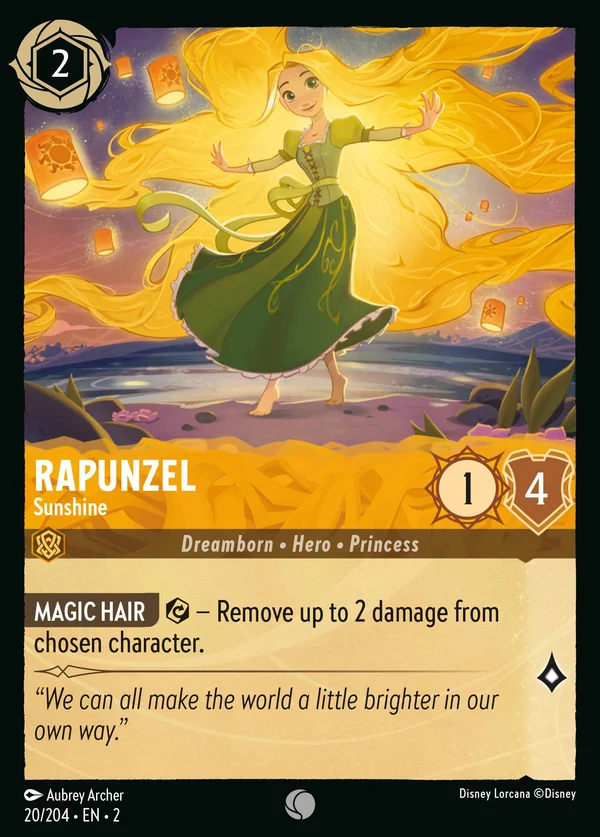 Rapunzel - Sunshine — Disney Lorcana Character card from Rise of the Floodborn