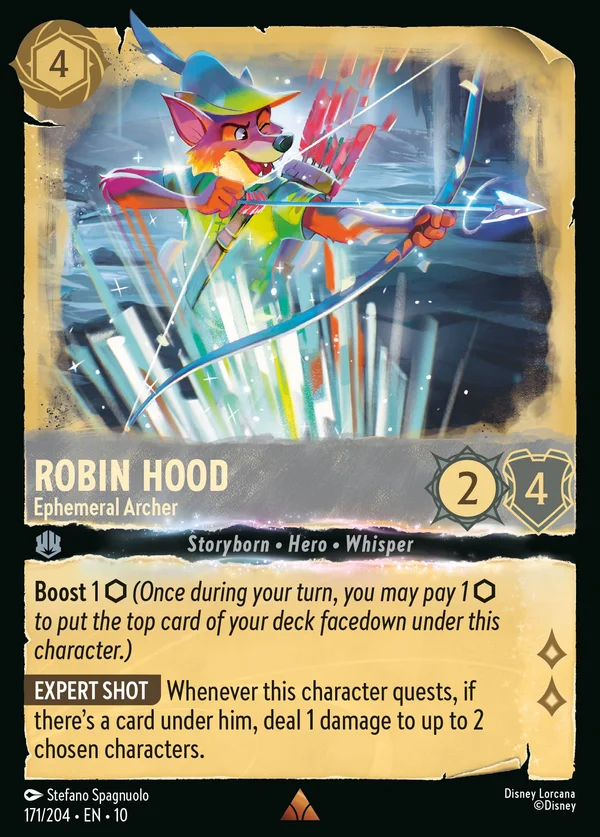 Robin Hood - Ephemeral Archer — Disney Lorcana Character card from Whispers in the Well