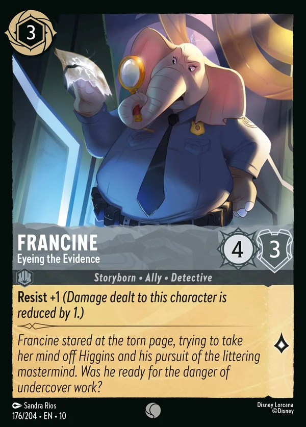 Francine - Eyeing the Evidence — Disney Lorcana Character card from Whispers in the Well