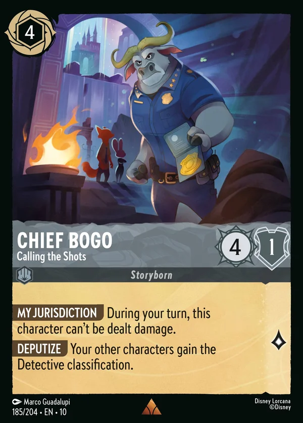 Chief Bogo - Calling the Shots — Disney Lorcana Character card from Whispers in the Well