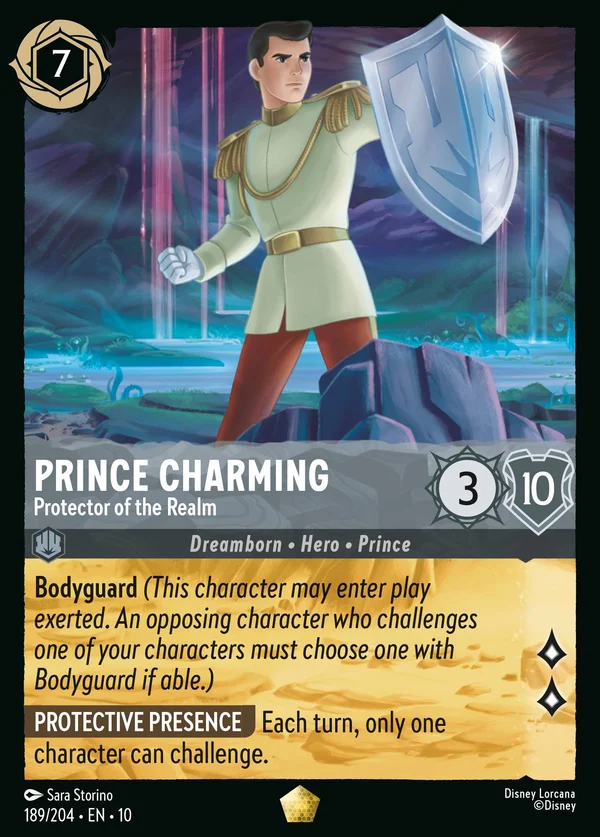Prince Charming - Protector of the Realm — Disney Lorcana Character card from Whispers in the Well
