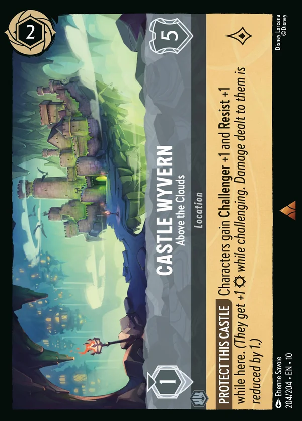 Castle Wyvern - Above the Clouds — Disney Lorcana Location card from Whispers in the Well