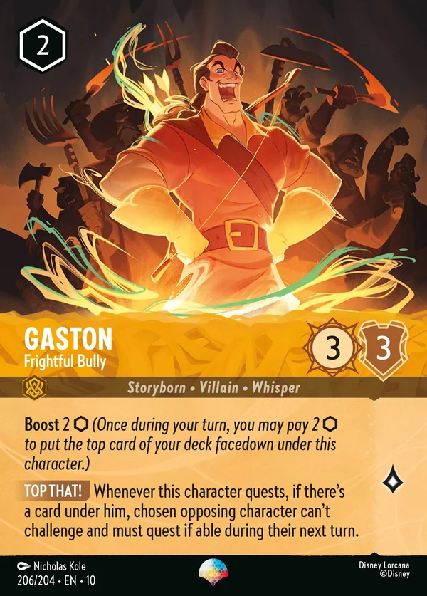 Gaston - Frightful Bully — Disney Lorcana Character card from Whispers in the Well