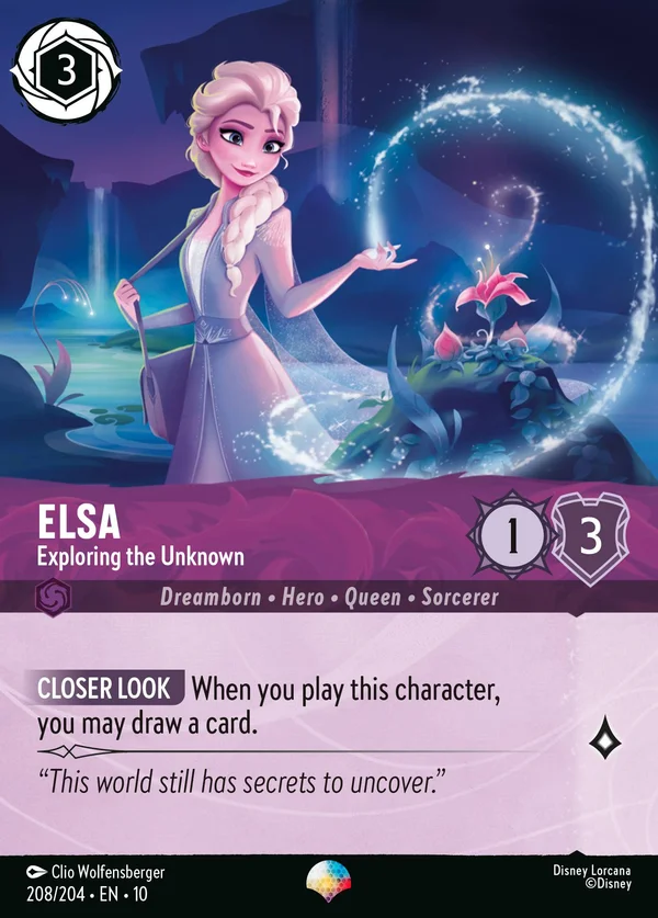 Elsa - Exploring the Unknown — Disney Lorcana Character card from Whispers in the Well