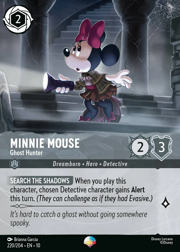 Minnie Mouse - Ghost Hunter — Disney Lorcana Character card from Whispers in the Well