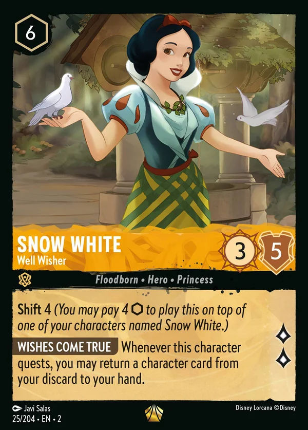 Snow White - Well Wisher — Disney Lorcana Character card from Rise of the Floodborn