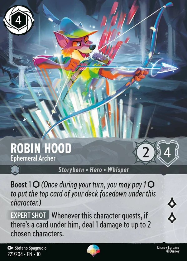 Robin Hood - Ephemeral Archer — Disney Lorcana Character card from Whispers in the Well