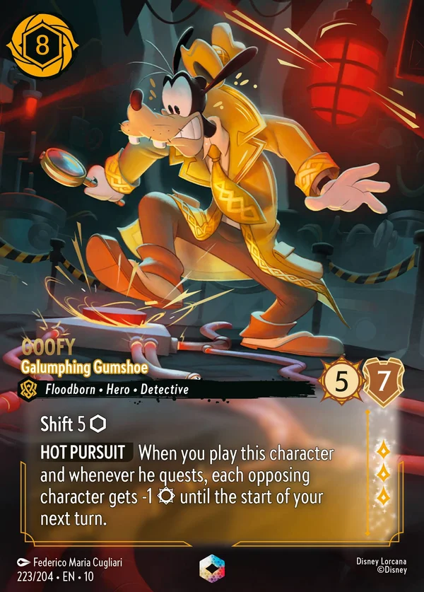 Goofy - Galumphing Gumshoe — Disney Lorcana Character card from Whispers in the Well