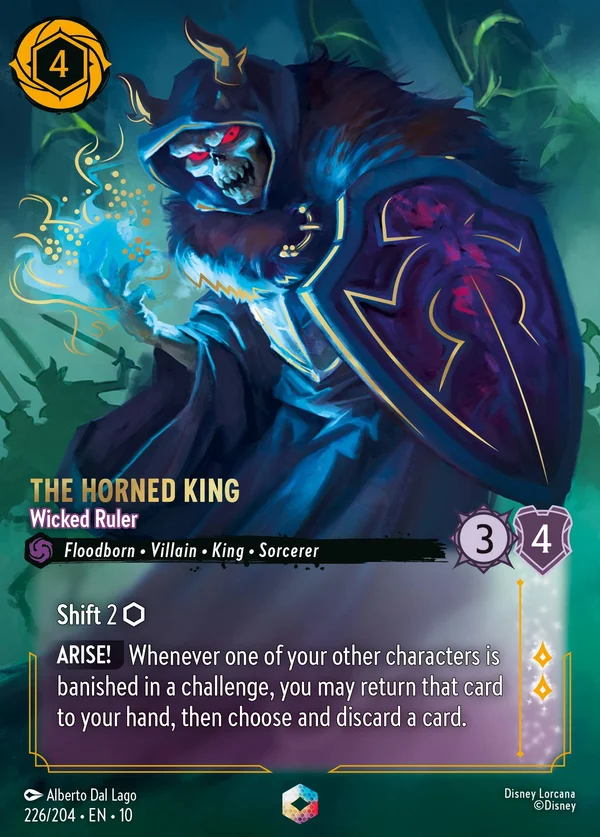 The Horned King - Wicked Ruler — Disney Lorcana Character card from Whispers in the Well