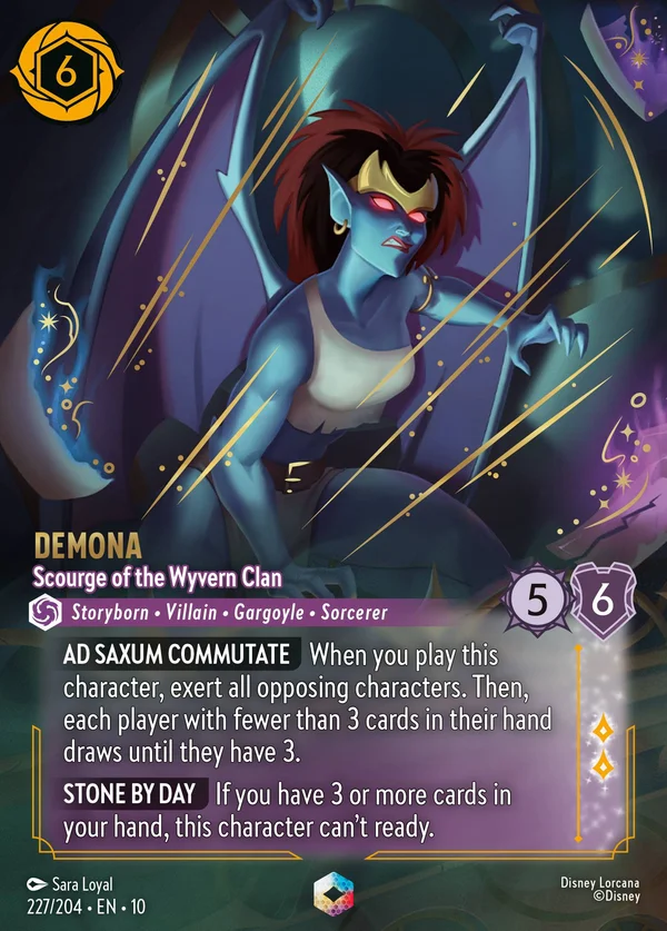 Demona - Scourge of the Wyvern Clan — Disney Lorcana Character card from Whispers in the Well
