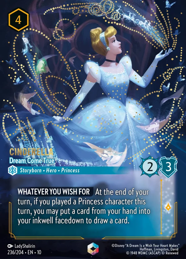 Cinderella - Dream Come True — Disney Lorcana Character card from Whispers in the Well