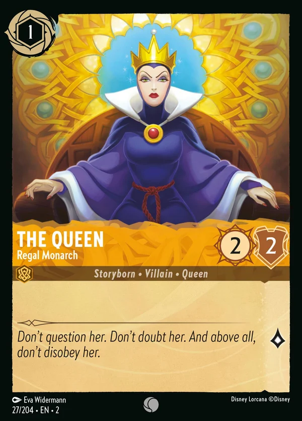 The Queen - Regal Monarch — Disney Lorcana Character card from Rise of the Floodborn