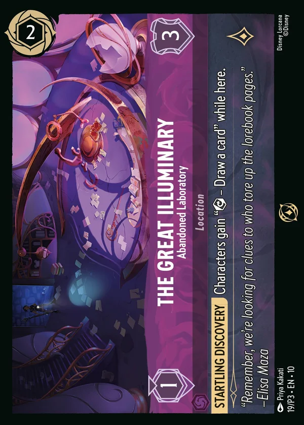 The Great Illuminary - Abandoned Laboratory — Disney Lorcana Location card from Whispers in the Well