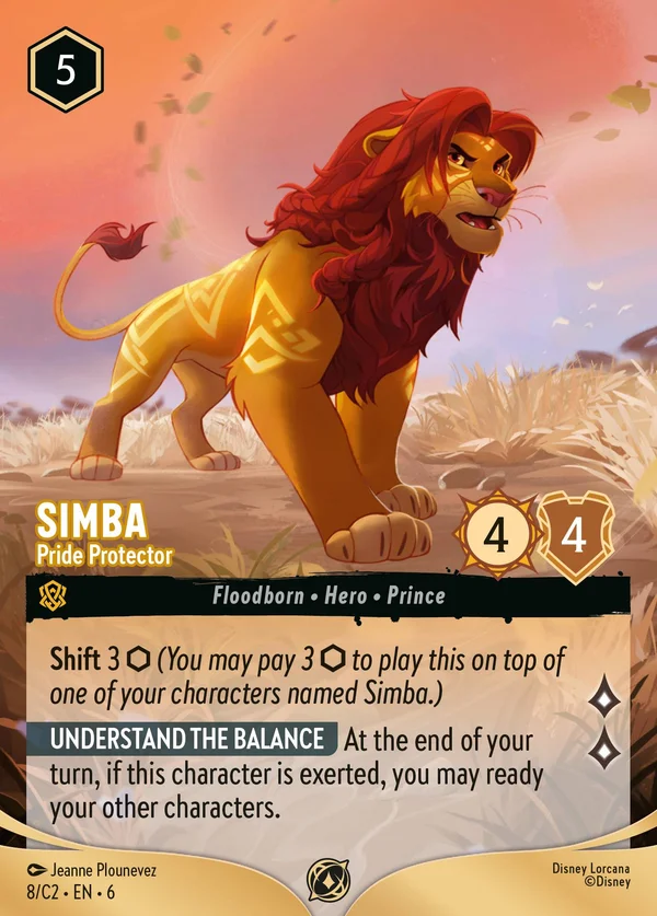 Simba - Pride Protector — Disney Lorcana Character card from Azurite Sea
