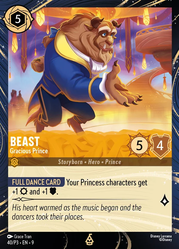 Beast - Gracious Prince — Disney Lorcana Character card from Fabled