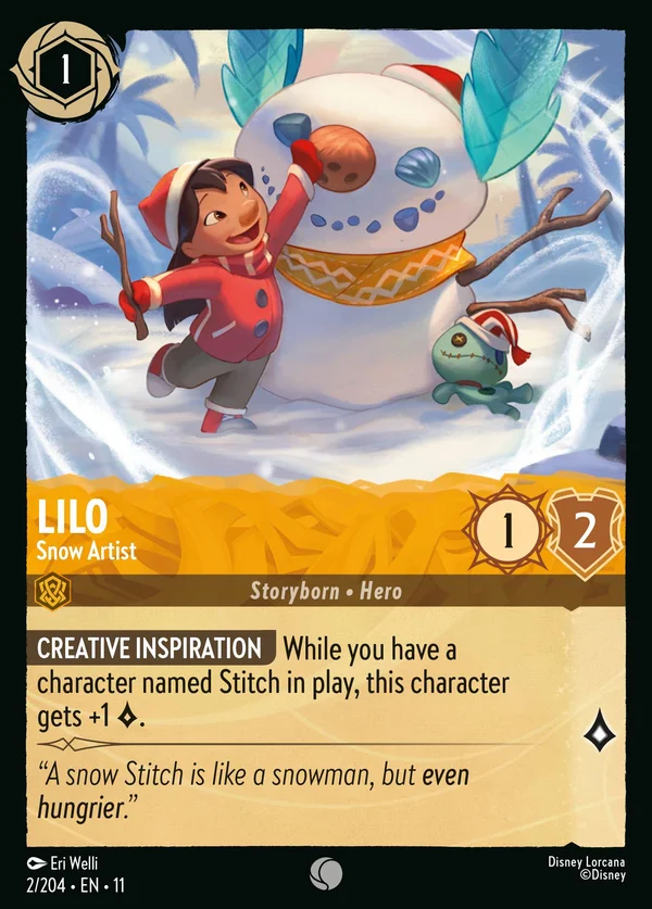 Lilo - Snow Artist — Disney Lorcana Character card from Winterspell
